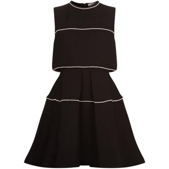 Sandro Pearl Embellished Dress Black Size FR 1/US XS - Picture 3 of 14